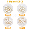 SUPERFINDINGS 80Pcs 4 Styles Acrylic Imitation Pearl Pendants FIND-FH0007-08-3
