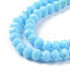 Electroplate Opaque Solid Color Glass Beads Strands EGLA-A034-P8mm-L11-3