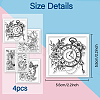 4Pcs 4 Styles PVC Stamp DIY-WH0487-0013-6