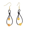Resin Beads Dangle Earrings X-EJEW-JE03950-05-2