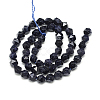 Synthetic Blue Goldstone Beads Strands X-G-S149-11-8mm-2