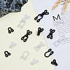 DICOSMETIC 72Pcs 6 Styles Polyester Garment Hook and Eye FIND-DC0005-57-5