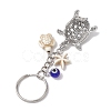 Tibetan Style Alloy Tortoise Keychains KEYC-JKC00964-02-4