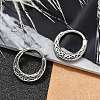 316 Surgical Stainless Steel Hoop Earrings EJEW-G416-36AS-2