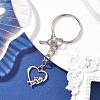 Valentine's Day Heart Alloy Pendant Keychain KEYC-JKC00625-02-2
