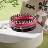 Synthetic Hematite & Polymer Clay Heishi Beads Stretch Bracelets Set BJEW-JB07446-3