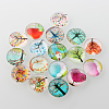 Tree of Life Printed Half Round/Dome Glass Cabochons GGLA-A002-25mm-GG-1