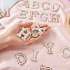 2 Sets 2 Colors Letter A-Z Imitation Pearl Cloth Patches PATC-TA0001-01-7