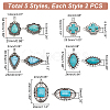   10Pcs 5 Styles Synthetic Turquoise Pendants TURQ-PH0001-04-5
