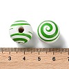 Printed Wood European Beads WOOD-Z002-07B-3