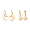 Brass Huggie Hoop Earrings Sets X-EJEW-JE04217-1