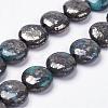 Natural Pyrite Beads Strands G-K181-C02-1