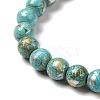 Synthetic Turquoise Dyed Camouflage Beads Strands X-G-E594-24O-A-4