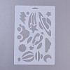 Plastic Reusable Drawing Painting Stencils Templates DIY-E015-18G-2