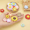 Beadthoven 19Pcs 19 Styles Flower Food Grade Eco-Friendly Silicone Beads SIL-BT0001-05-6