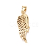 Brass Micro Pave Cubic Zirconia Pendants KK-A161-19G-2