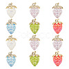 ARRICRAFT 10PCS 5Colors Transparent Acrylic with Alloy Pendants TACR-AR0001-20-1