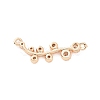 Brass Pave Clear Cubic Zirconia Connector Charms ZIRC-K088-09KCG-2