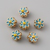 Light Gold Tone Alloy Enamel Beads ENAM-WH0057-43F-2