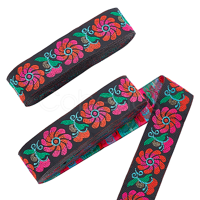 Ethnic Style Embroidery Polyester Ribbons OCOR-WH0070-10D-11-1