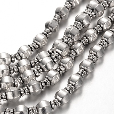 Lantern Tibetan Style Alloy Bead Strands X-TIBEB-O007-36-FF-1