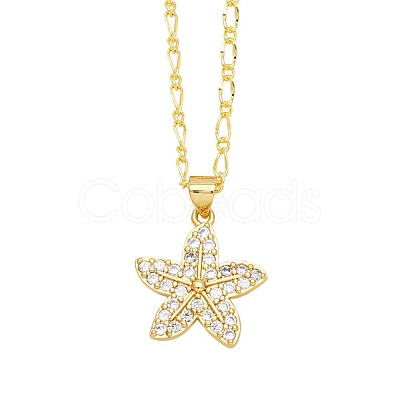 Brass Micro Pave Cubic Zirconia Pendant Necklaces PW-WG13899-01-1