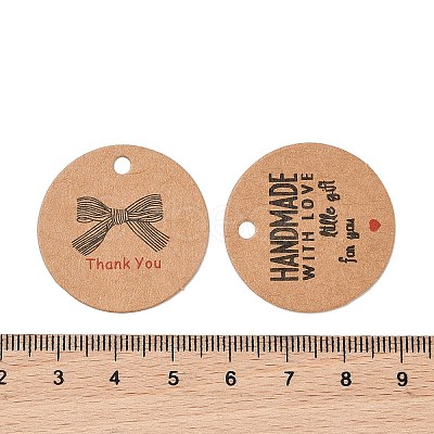 100Pcs Paper Word Printed Gift Tags CDIS-H007-03A-1