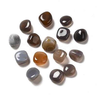 Natural Grey Agate Beads G-G979-A22-1