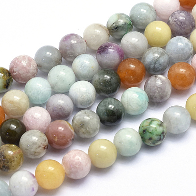 Natural Mixed Stone Beads Strands G-K224-05-8mm-1