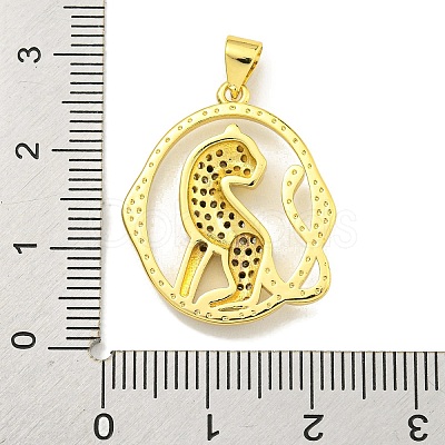 Brass Micro Pave Cubic Zirconia Pendants KK-K354-08E-G-1