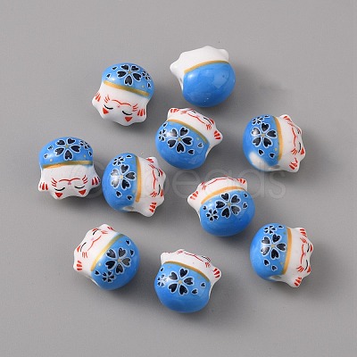 Handmade Porcelain Beads PORC-WH0016-02E-1