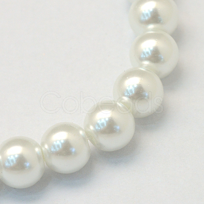 Baking Painted Glass Pearl Round Bead Strands X-HY-Q003-10mm-01-1