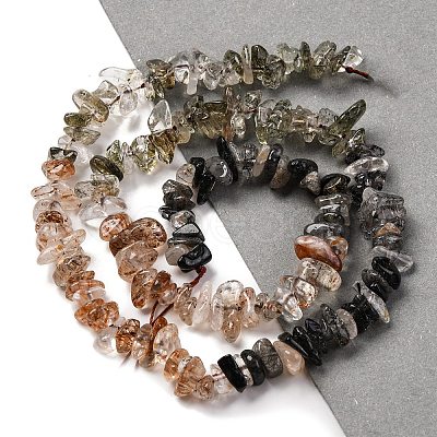 Natural Rutilated Quartz Beads Strands G-L610-A17-01-1