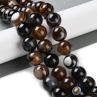 Natural Eye Agate Beads Strands G-NH0019-F01-01-1