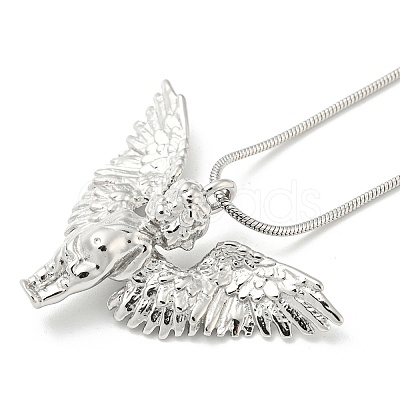 Non-Tarnish 304 Stainless Steel Angel Pendants Necklaces NJEW-K259-01P-1