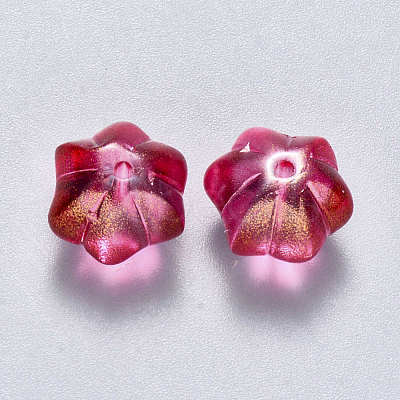 Transparent Spray Painted Glass Beads GLAA-S190-005A-03-1