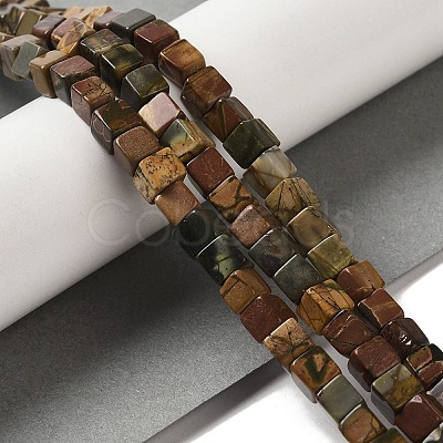 Natural Picasso Jasper Beads Strands G-Q161-C01-02-1