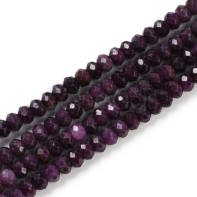 Natural Ruby Beads Strands G-P553-F01-03-1