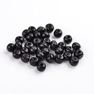 Dyed Natural Wood Beads X-TB092Y-5-1