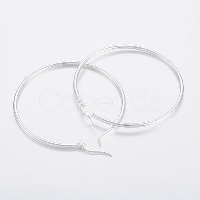 304 Stainless Steel Big Hoop Earrings EJEW-H327-01A-1