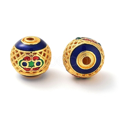 Alloy Enamel Beads ENAM-B001-07B-1