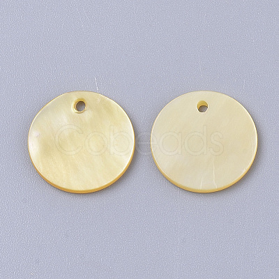 Yellow Shell Pendants SSHEL-S251-40-1