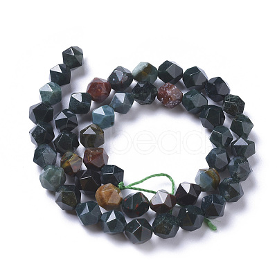 Natural Bloodstone Beads Strands G-F668-15-8mm-1