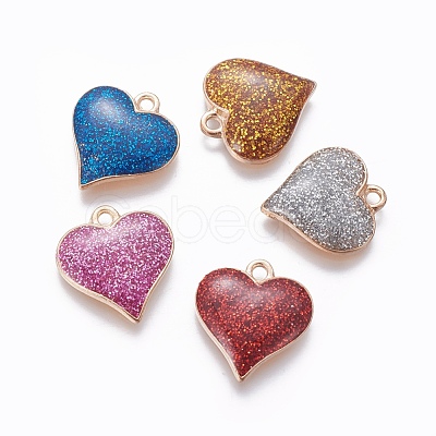 Alloy Enamel Pendants ENAM-L017-G-1