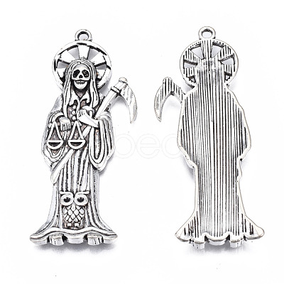 Tibetan Style Alloy Pendant Rhinestone Settings TIBEP-N008-125-1