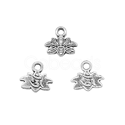 Chakra Theme Tibetan Style Alloy Charms CHAK-PW0001-033AS-1