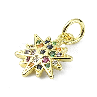 Brass Micro Pave Colorful Cubic Zirconia Pendants KK-H475-19G-10-1