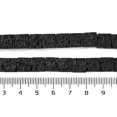 Frosted Natural Lava Rock Beads Strands G-E618-09-1