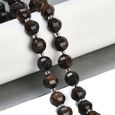 Natural Bronzite Beads Strands G-G182-B05-05-1