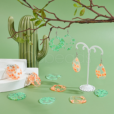 SUNNYCLUE DIY 6Pairs Flower Themed Earring Making Kits DIY-SC0015-31P-1